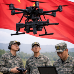 rifle-carrying drone