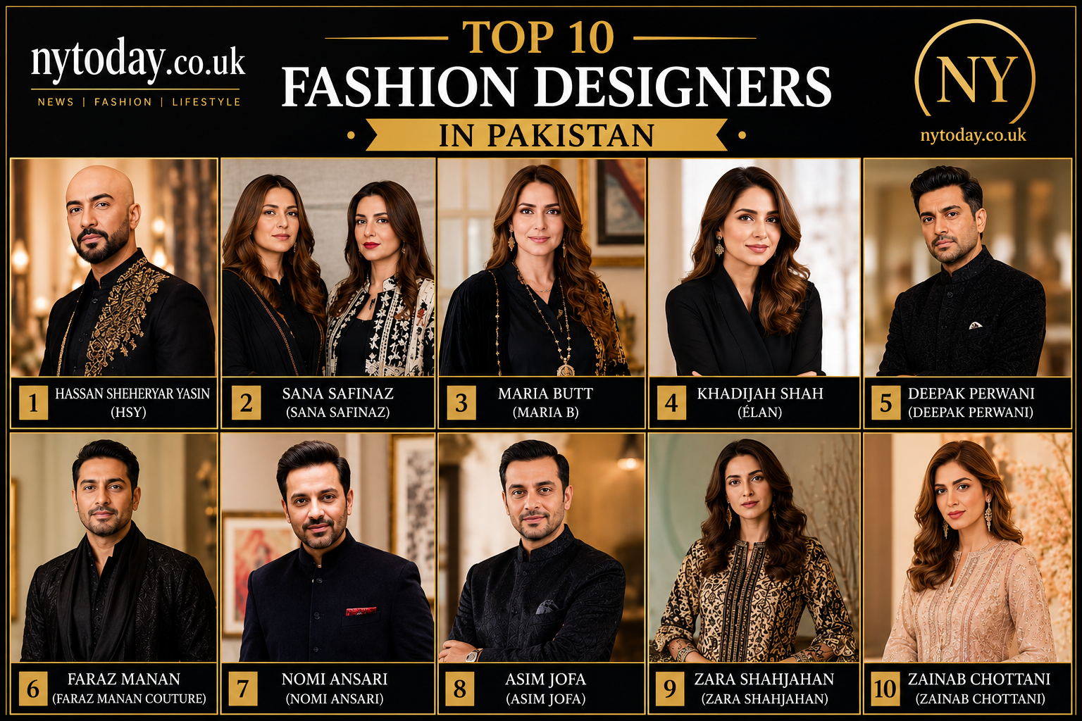 Top 10 Fashion Designers in Pakistan Top 10 Fashion Designers in Pakistan