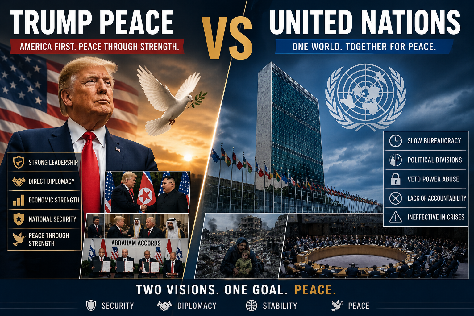Trump peace vs United Nations Trump peace vs United Nations