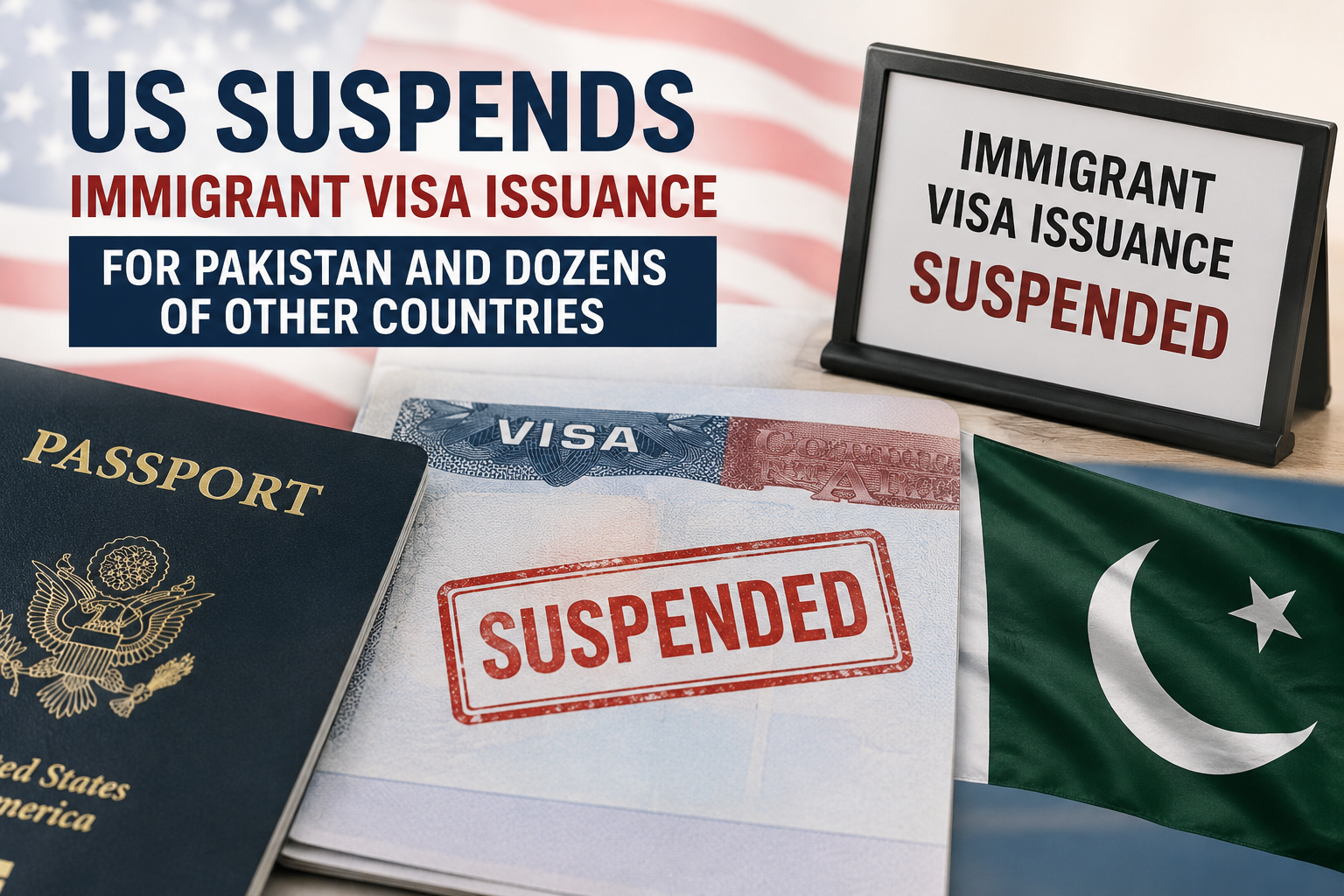 US immigrant visa suspension Pakistan and other countries