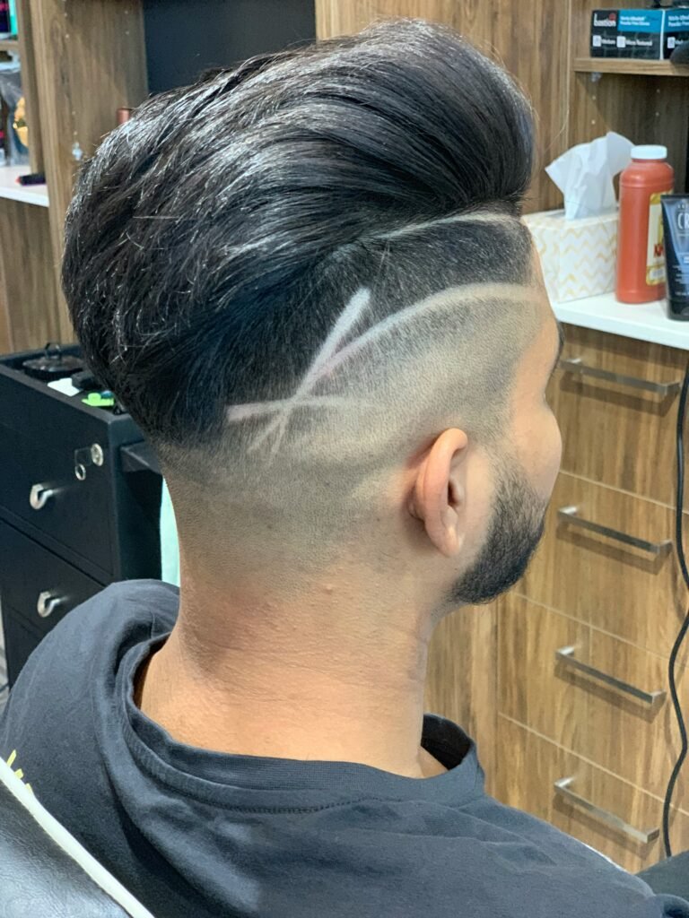 Taper Skin Fade with Pompadour 