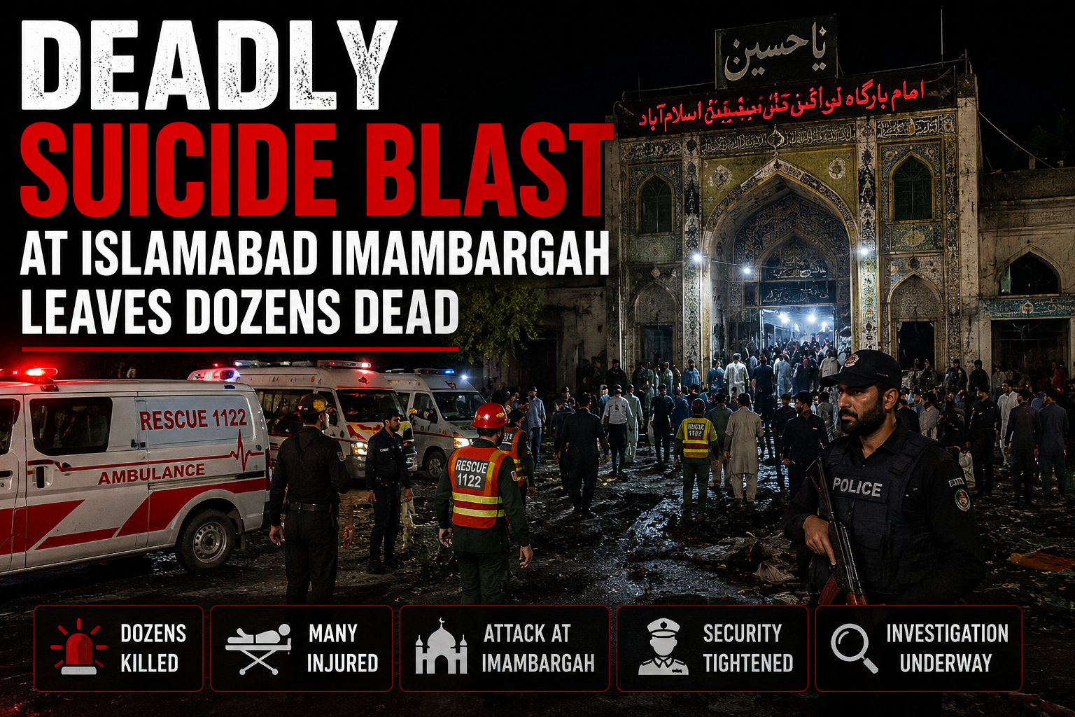 deadly suicide blast at Islamabad imambargah