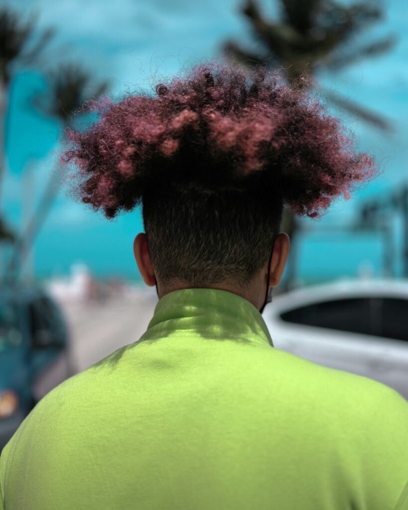Skin Fade with Afro or Coily Texture