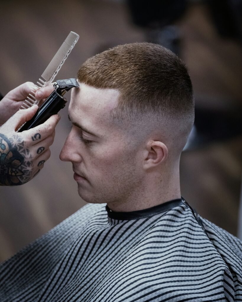Low Skin Fade with Classic Side Part