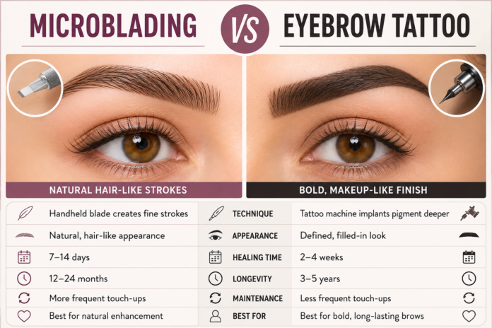 Microblading vs Eyebrow Tattoo