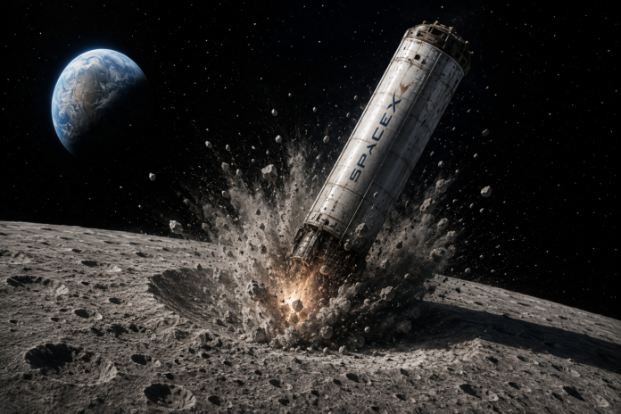 SpaceX Rocket Crash into the Moon